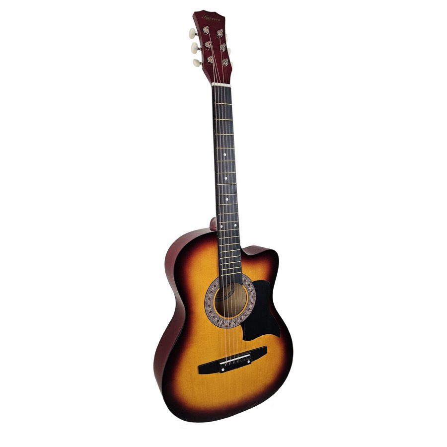 38in Karrera Acoustic Guitar Steel Strings Carry Bag Shoulder Strap