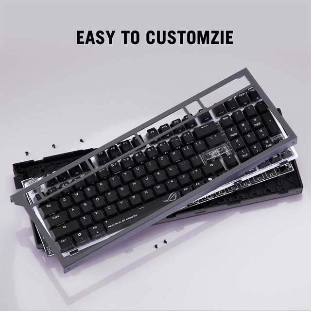 Asus Rog Strix Morph 96 Snow Wireless Gaming Keyboard Black