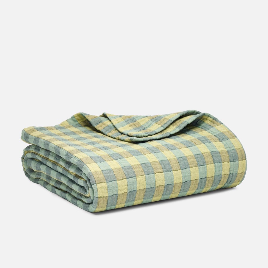 Breezeweave Cotton Gingham Bed Blanket