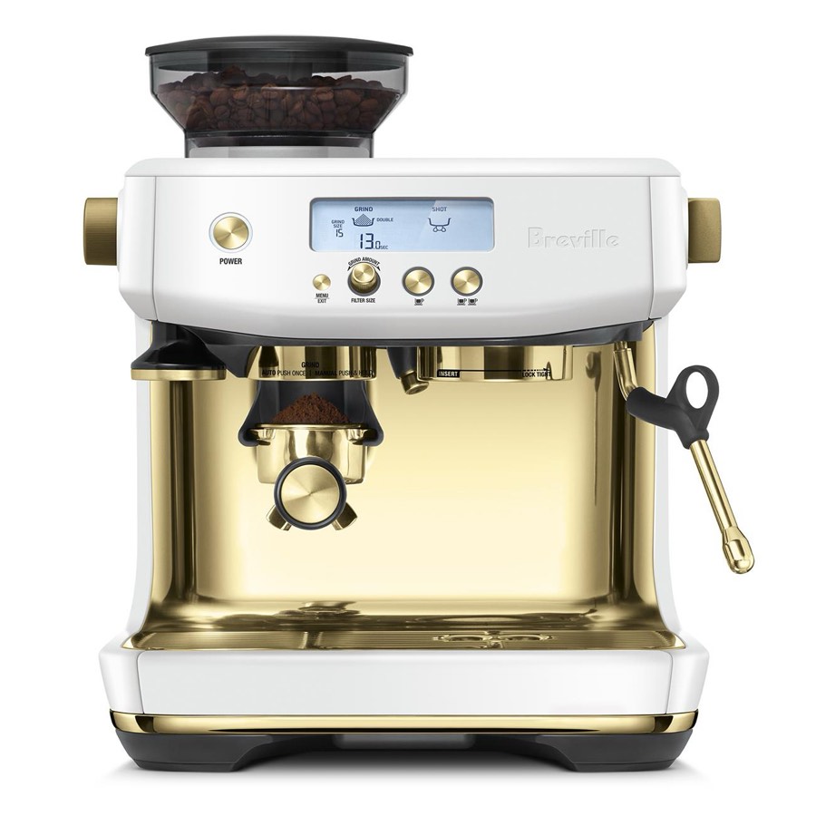 Breville the Barista Pro Coffee Machine Sea Salt Brass