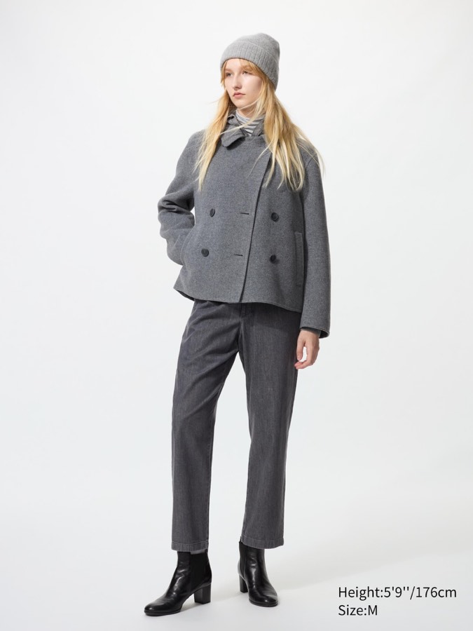 Cotton Relaxed Ankle Pants Denim Longer Length