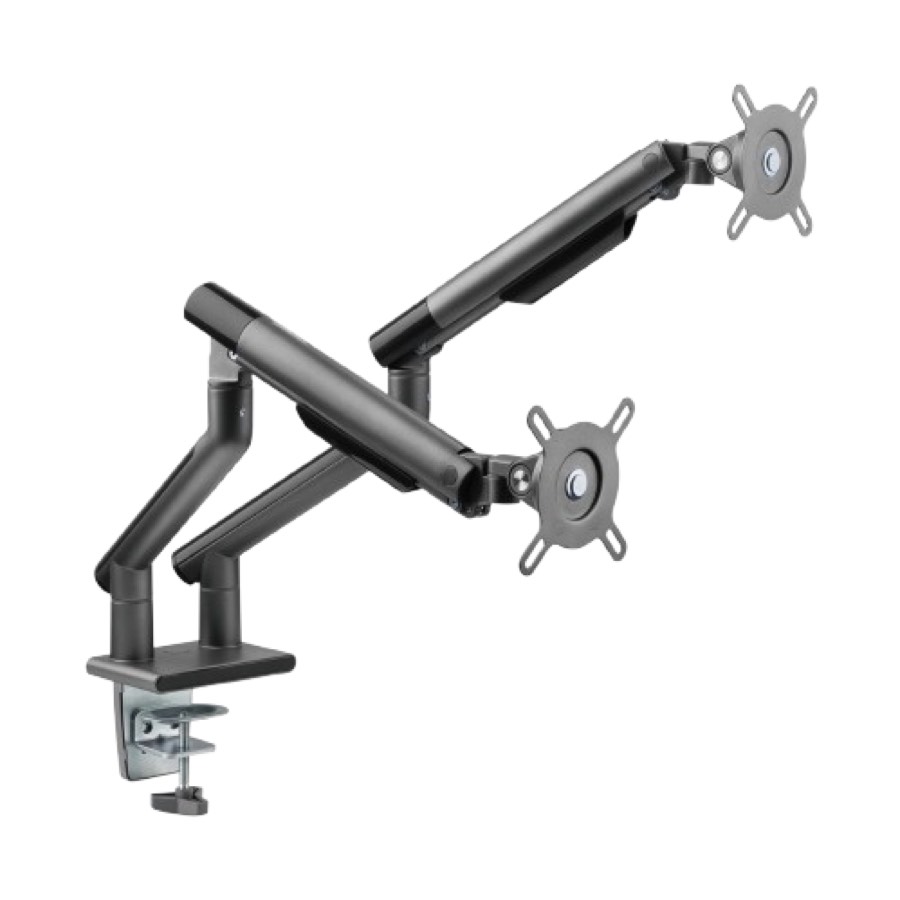 Desky Dual Slim Aluminium Monitor Arm - Space Grey