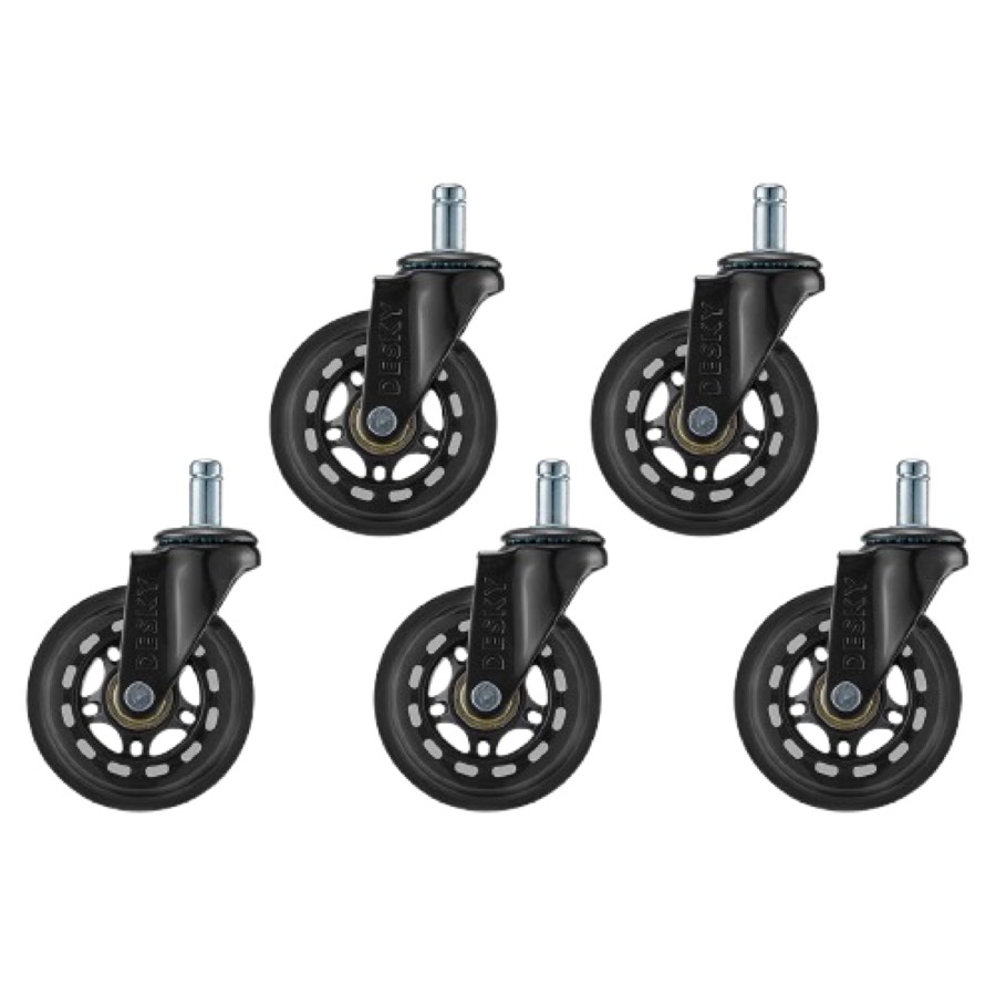 Desky Office Chair Caster Wheels - Black