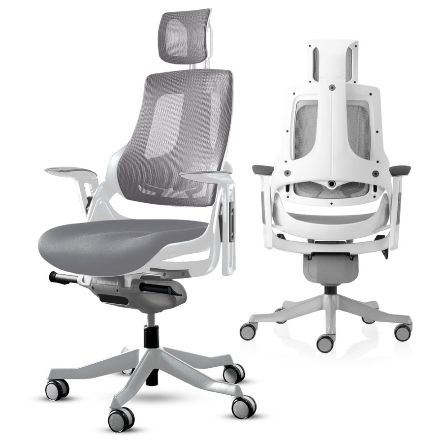 Desky Pro+ Ergonomic Mesh Chair White