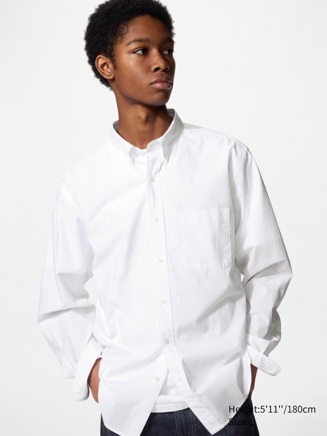 Extra Fine Cotton Broadcloth Long Sleeve Shirt