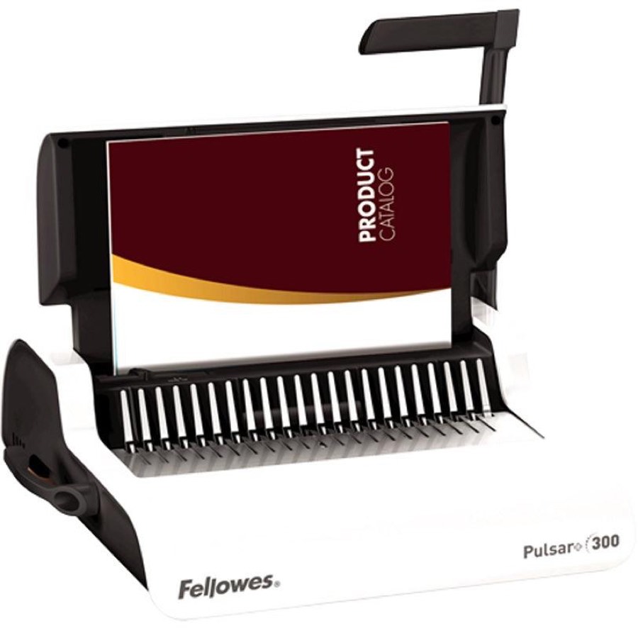 Fellowes Pulsar 300 Binding Machine Manual Plastic Comb White