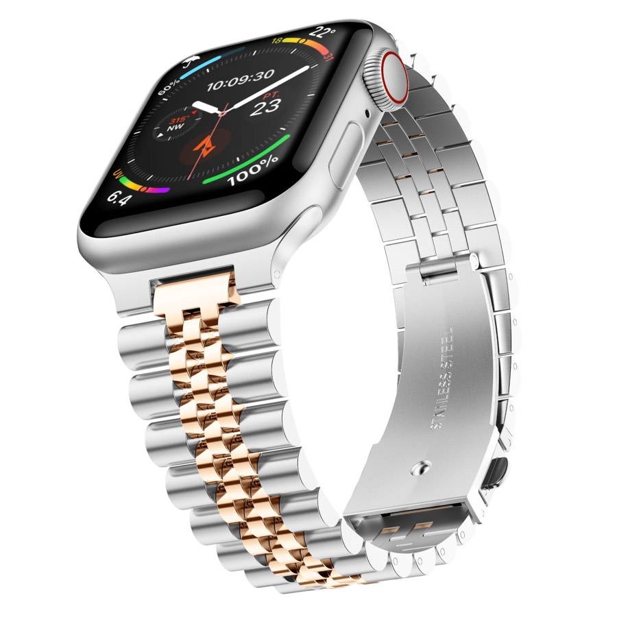 Friendie Perth Apple Watch Band - Silver Rose Large