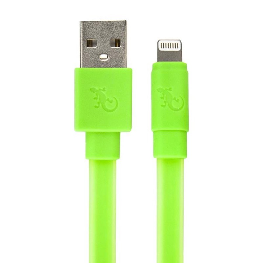 Gecko Flat Glow Lightning Cable Green