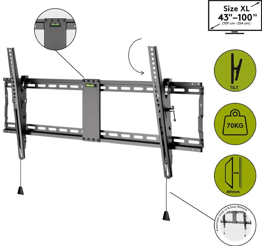 Goobay Tilt Tv Wall Mount 43 -100 Black