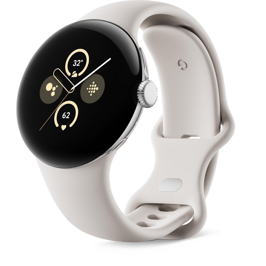Google Pixel Watch 2 Wi-fi Polished Silver with Porcelain Active