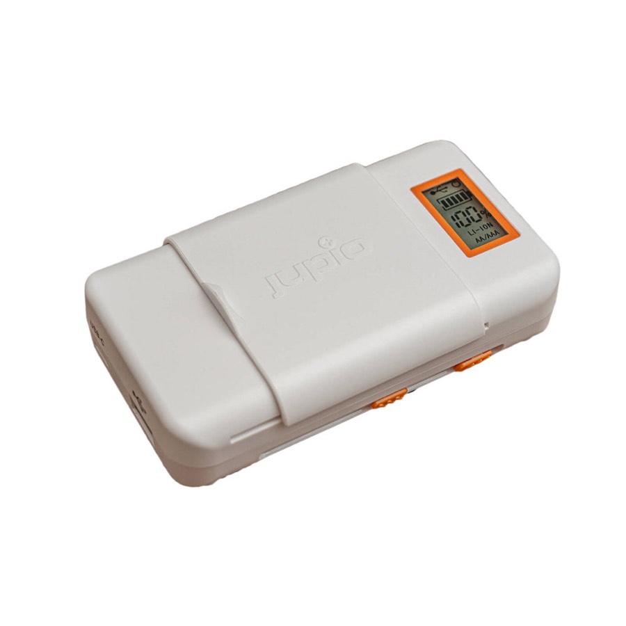 Jupio Universal Usb-c Fast Charger Adapter with Lcd for Rechargeable