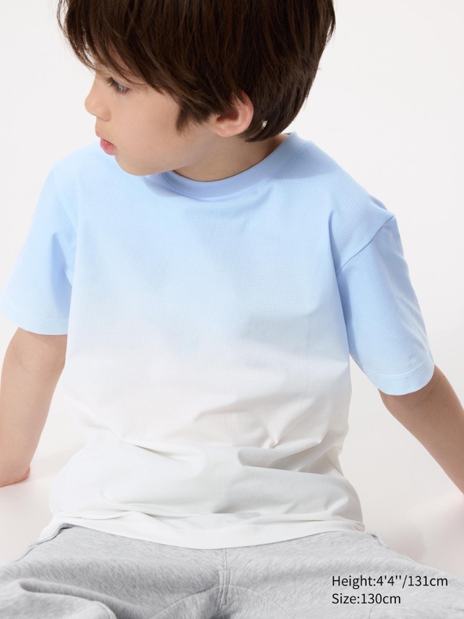 Kids Dry-ex Crew Neck T-shirt Print
