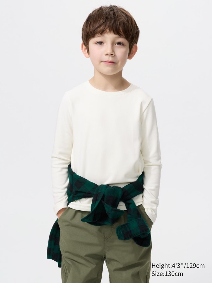 Kids Heattech Ultra Warm Crew Neck T-shirt