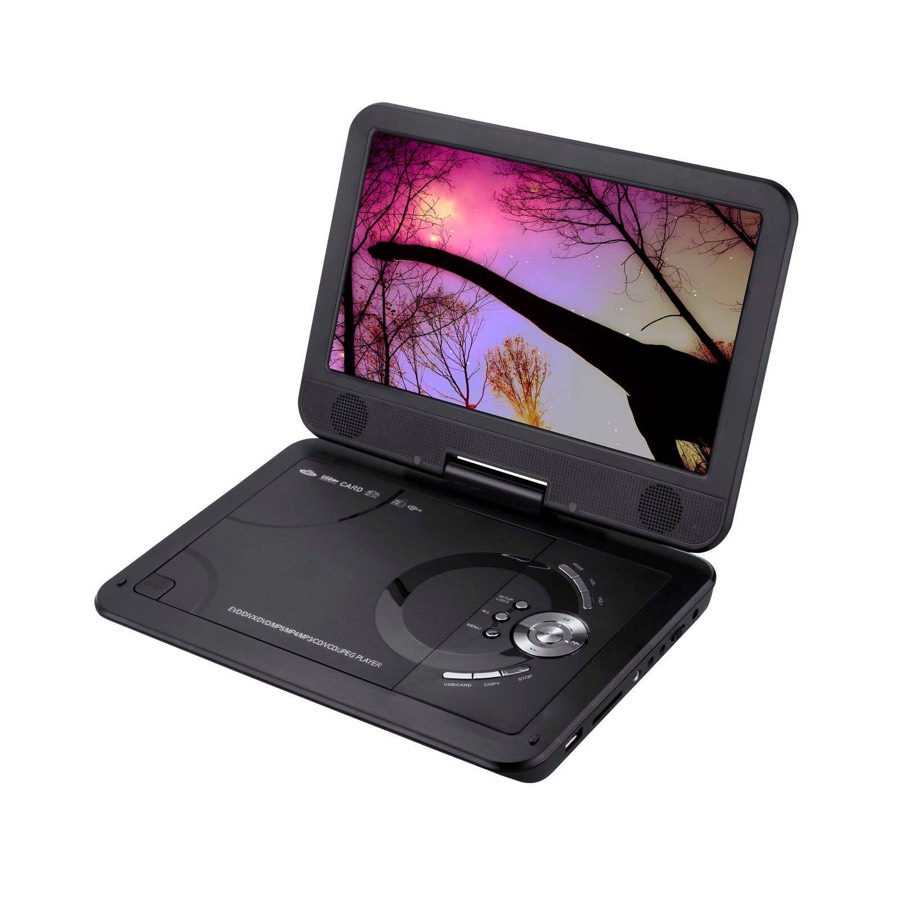 Lenoxx 10.1 Portable Dvd Player with 270-degrees Swivel-screen & Rechargeable