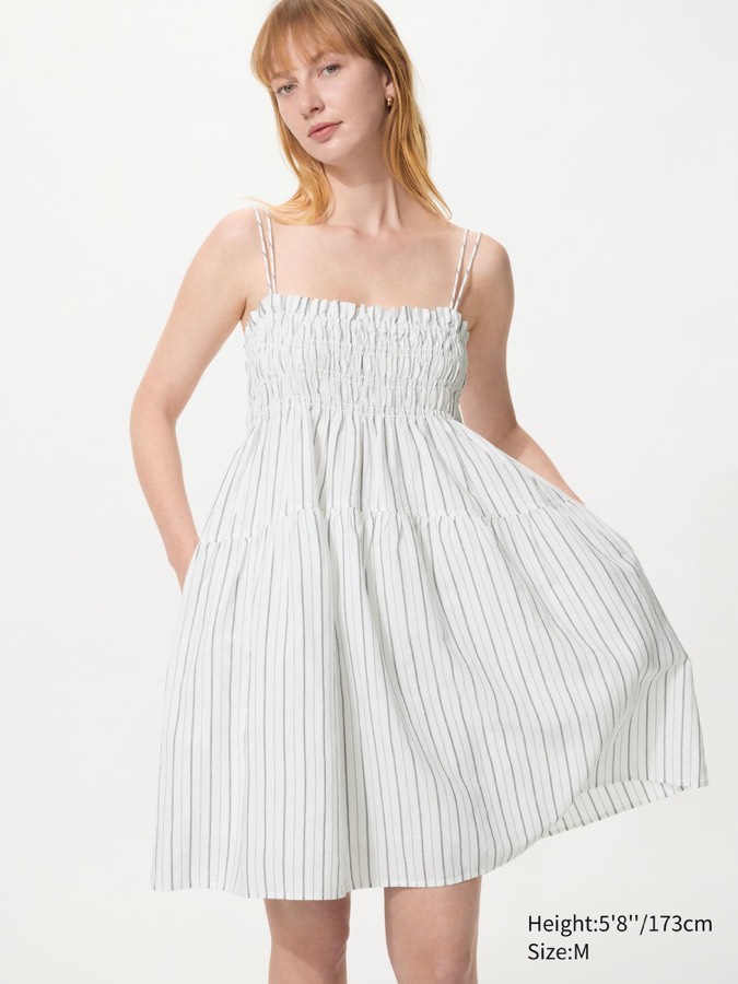 Linen Blend Camisole Dress