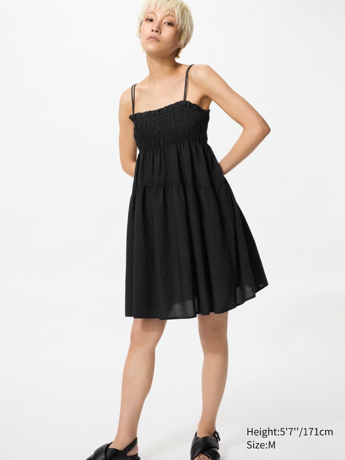 Linen Blend Camisole Dress