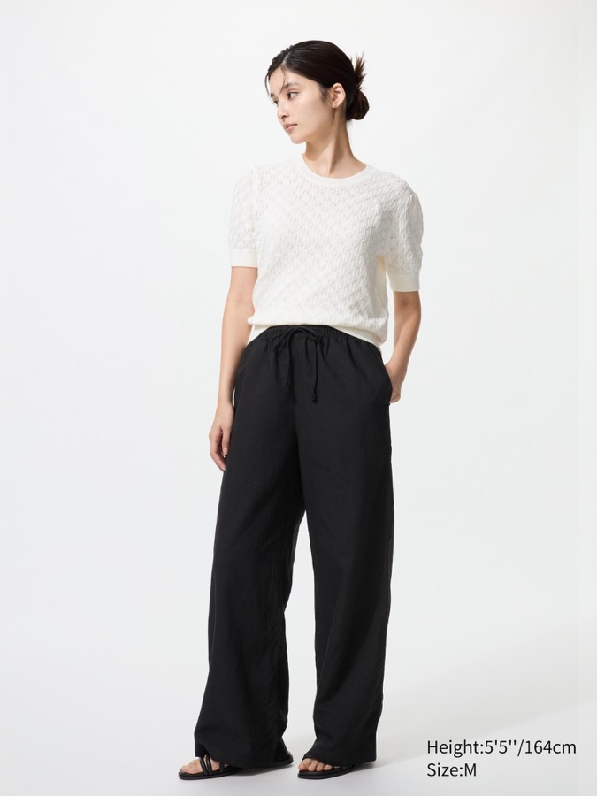 Linen Blend Easy Pants Regular Length