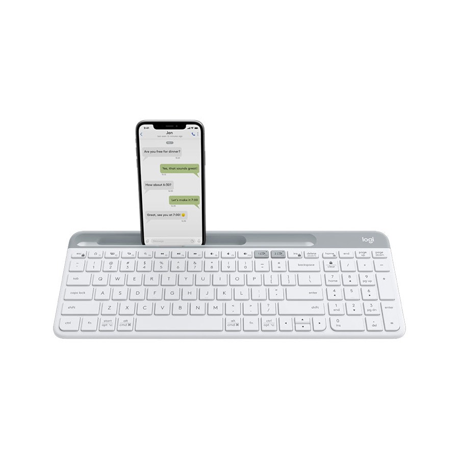 Logitech K580 Slim Multi-device Wireless Keyboard White