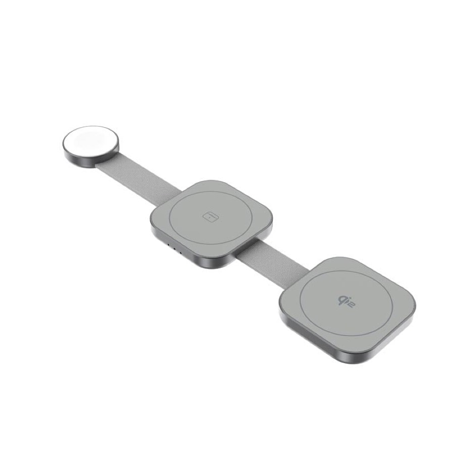 Mazer m-qi2-magtrifold03-gy QI2 3-in-1 Trifold Wireless Charging Pad
