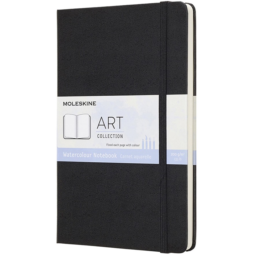Moleskine Art 200gsm Watercolour Notebook Large Black