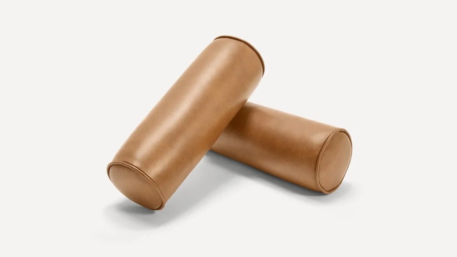 Nomad Leather Bolster Pillow Set of 2