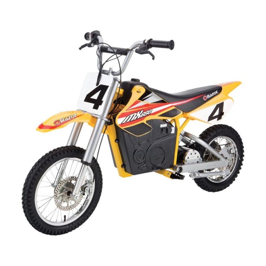 Razor Australia MX650 Dirt Rocket Electric Bike Knobby Tyres Yellow