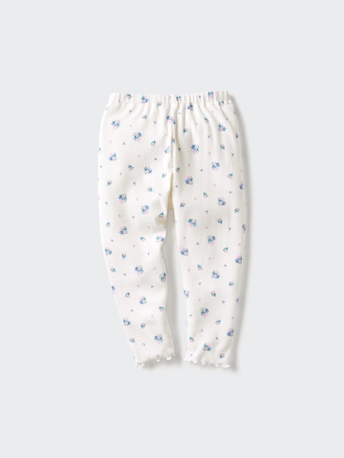 Relaxed Fit Leggings Ribbed Printed