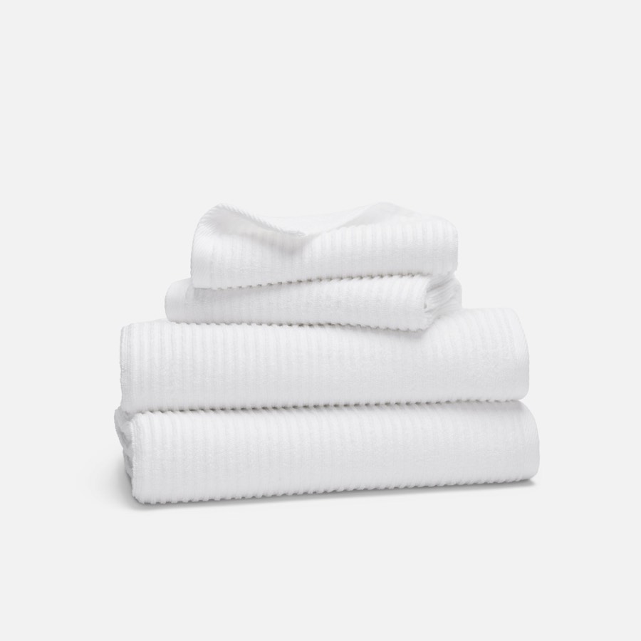 Ribbed Cotton Tencel Bath Towel Bundle