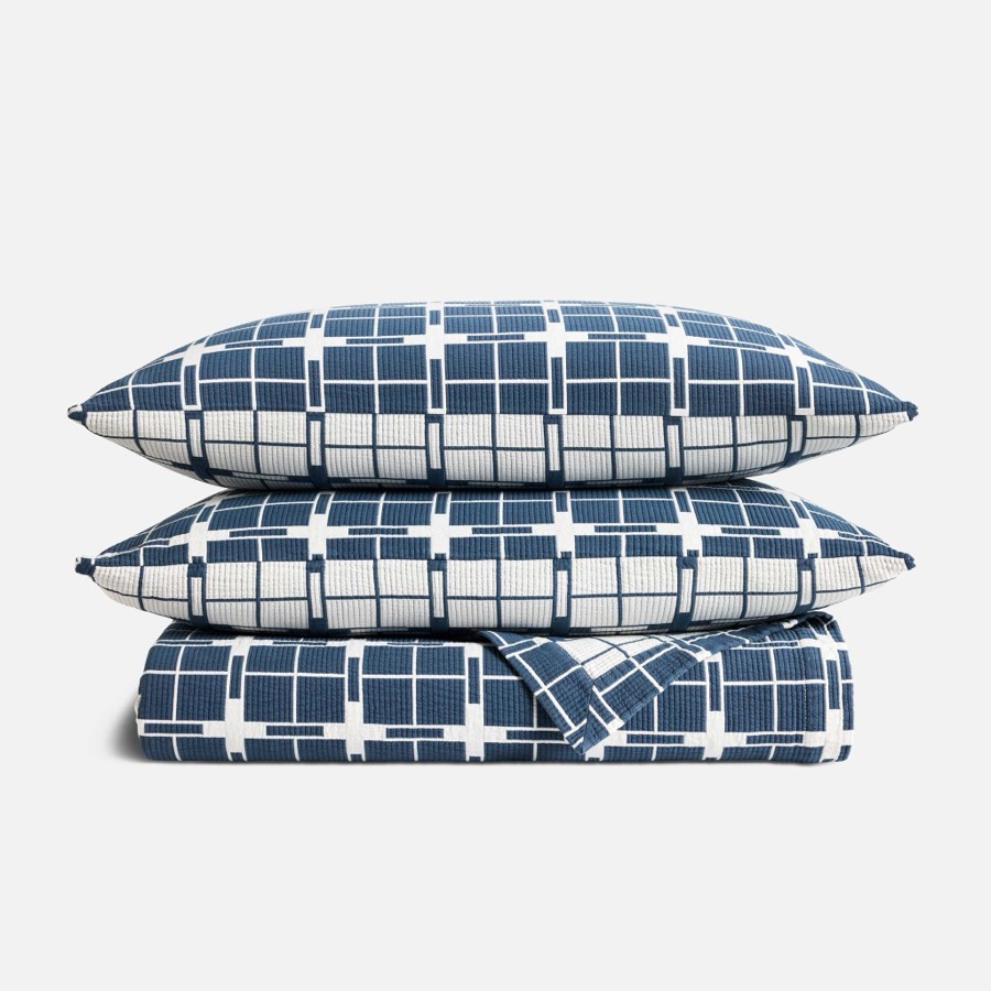 Ribbed Matelasse Quilt Set