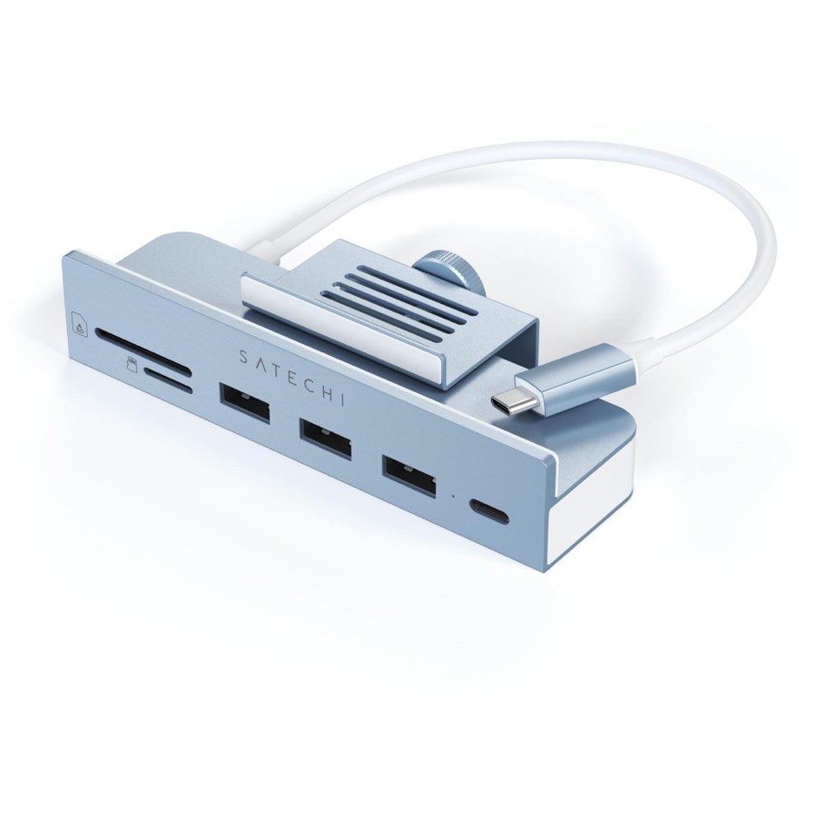 Satechi Usb-c Clamp Hub for Imac 24 Blue
