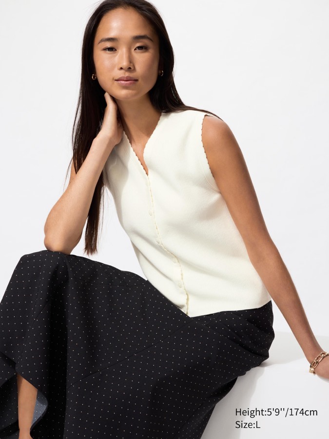 Scalloped V Neck Sweater