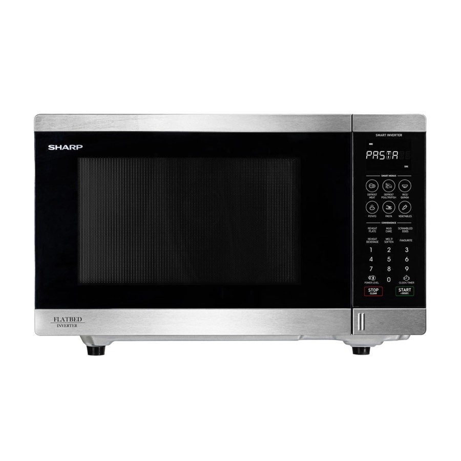 Sharp SM327FHS 32l 1200w Flatbed Microwave Stainless Steel