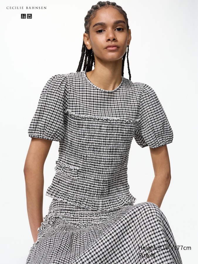 Shirring Volume Sleeve T-shirt