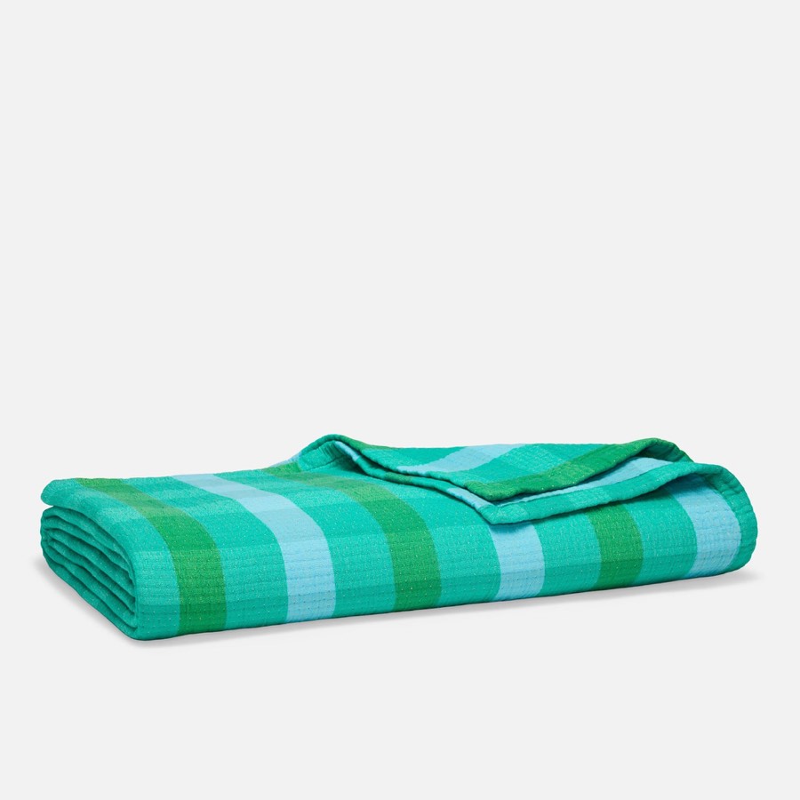 Sunwashed Check Bed Blanket