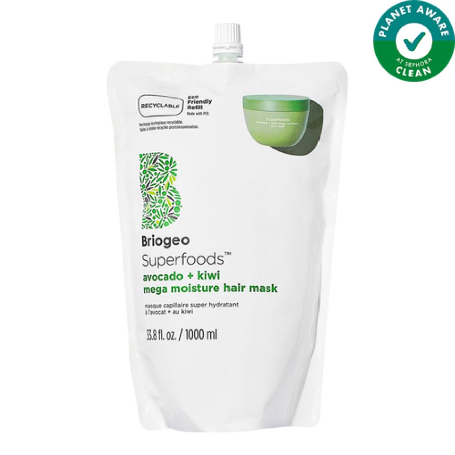 Superfoods Avocado + Kiwi Mega Moisture Hair Mask Refill