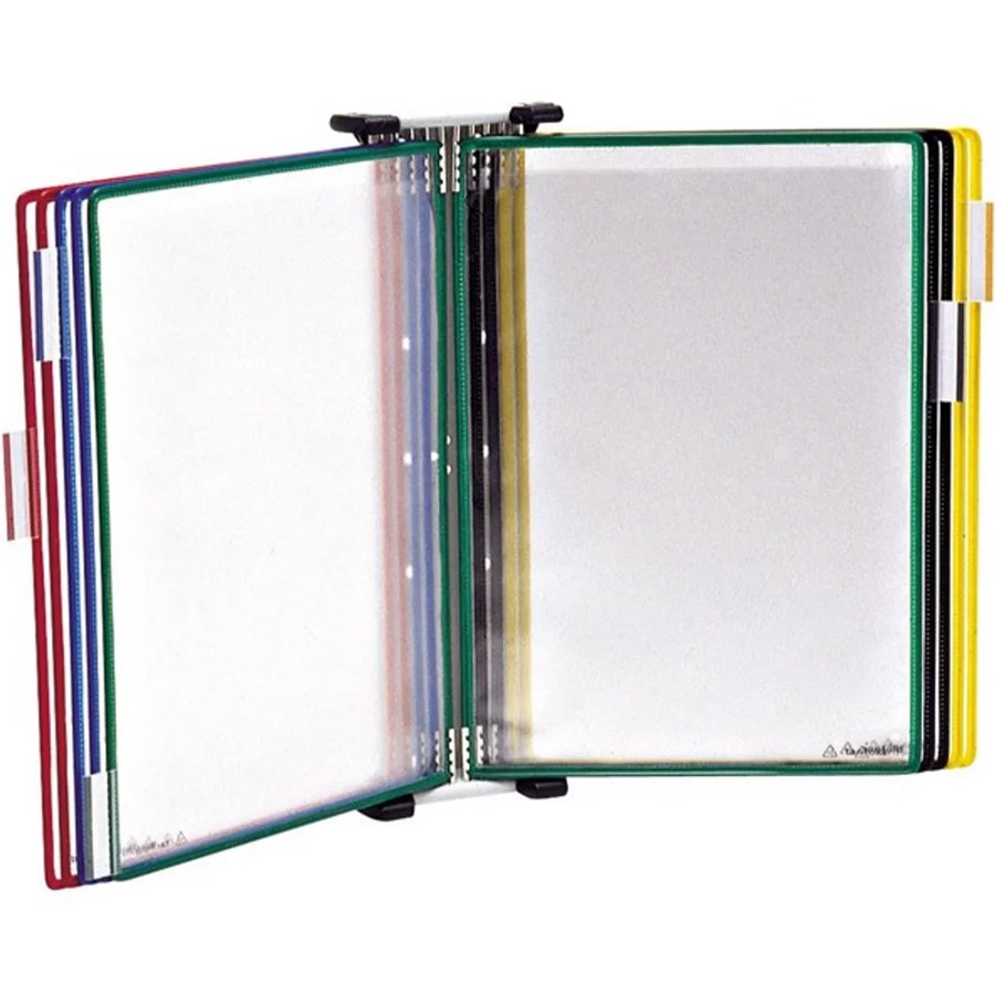 Tarifold Wall Unit 10 Pockets Display Holder Grey A4 Assorted