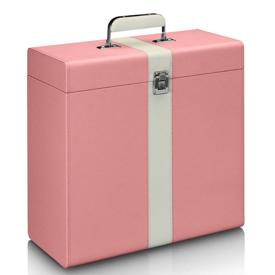 Silcron lp-30 12 Vintage Vinyl Record Storage Case Pink