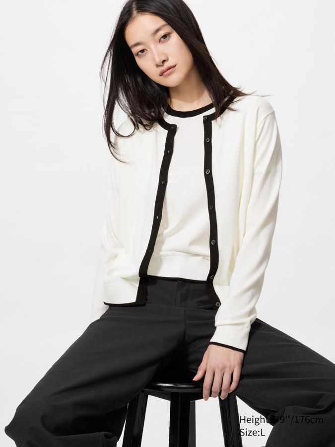 Uv Protection Crew Neck Cardigan
